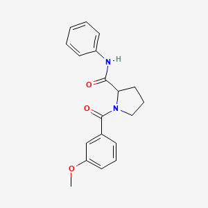 molecular formula C19H20N2O3 B6074592 1-(3-methoxybenzoyl)-N-phenylprolinamide 