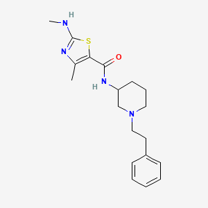 molecular formula C19H26N4OS B6074611 4-methyl-2-(methylamino)-N-[1-(2-phenylethyl)-3-piperidinyl]-1,3-thiazole-5-carboxamide 