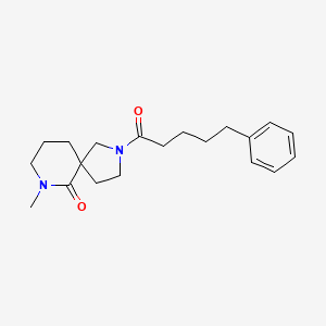 molecular formula C20H28N2O2 B6074634 7-methyl-2-(5-phenylpentanoyl)-2,7-diazaspiro[4.5]decan-6-one 