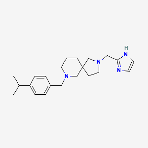 molecular formula C22H32N4 B6074636 2-(1H-imidazol-2-ylmethyl)-7-(4-isopropylbenzyl)-2,7-diazaspiro[4.5]decane 