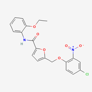 molecular formula C20H17ClN2O6 B6074652 5-[(4-chloro-2-nitrophenoxy)methyl]-N-(2-ethoxyphenyl)-2-furamide 