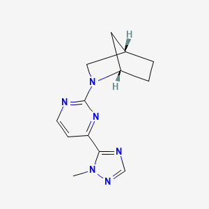 molecular formula C13H16N6 B6074660 (1S*,4S*)-2-[4-(1-methyl-1H-1,2,4-triazol-5-yl)pyrimidin-2-yl]-2-azabicyclo[2.2.1]heptane 