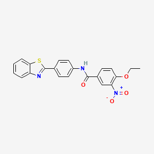 molecular formula C22H17N3O4S B6074668 N-[4-(1,3-benzothiazol-2-yl)phenyl]-4-ethoxy-3-nitrobenzamide 