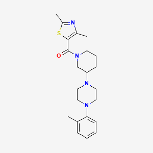 molecular formula C22H30N4OS B6074684 1-{1-[(2,4-dimethyl-1,3-thiazol-5-yl)carbonyl]-3-piperidinyl}-4-(2-methylphenyl)piperazine 