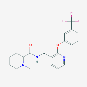 molecular formula C20H22F3N3O2 B6074691 1-methyl-N-({2-[3-(trifluoromethyl)phenoxy]-3-pyridinyl}methyl)-2-piperidinecarboxamide 