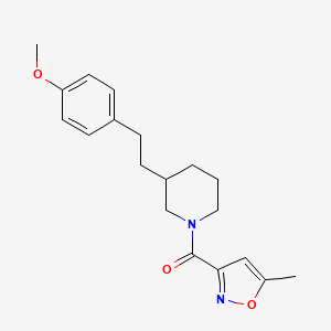 molecular formula C19H24N2O3 B6074699 3-[2-(4-methoxyphenyl)ethyl]-1-[(5-methyl-3-isoxazolyl)carbonyl]piperidine 