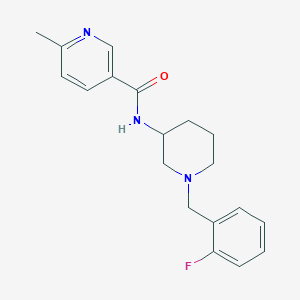 molecular formula C19H22FN3O B6074716 N-[1-(2-fluorobenzyl)-3-piperidinyl]-6-methylnicotinamide 