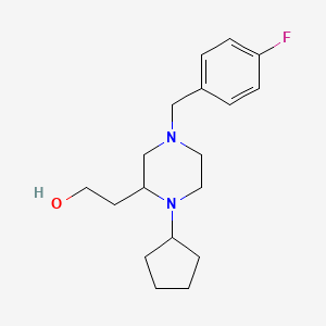 molecular formula C18H27FN2O B6074719 2-[1-cyclopentyl-4-(4-fluorobenzyl)-2-piperazinyl]ethanol 