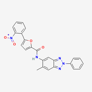 molecular formula C24H17N5O4 B6074746 N-(6-methyl-2-phenyl-2H-1,2,3-benzotriazol-5-yl)-5-(2-nitrophenyl)-2-furamide 