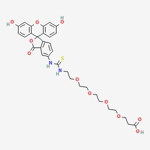 molecular formula C32H34N2O11S B607475 Fluorescein-PEG4-Acid CAS No. 1807518-76-8