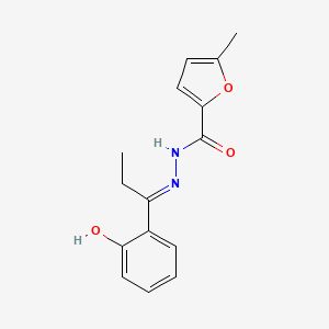 molecular formula C15H16N2O3 B6074754 N'-[1-(2-hydroxyphenyl)propylidene]-5-methyl-2-furohydrazide 