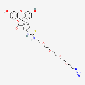 molecular formula C31H33N5O9S B607476 Fluorescein-PEG4-azide CAS No. 1454662-54-4