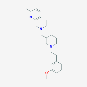 molecular formula C24H35N3O B6074766 N-({1-[2-(3-methoxyphenyl)ethyl]-3-piperidinyl}methyl)-N-[(6-methyl-2-pyridinyl)methyl]ethanamine 