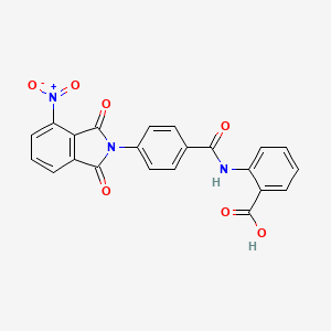 molecular formula C22H13N3O7 B6074816 2-{[4-(4-nitro-1,3-dioxo-1,3-dihydro-2H-isoindol-2-yl)benzoyl]amino}benzoic acid CAS No. 420102-45-0