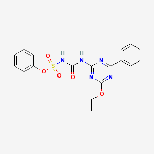 molecular formula C18H17N5O5S B6074823 phenyl {[(4-ethoxy-6-phenyl-1,3,5-triazin-2-yl)amino]carbonyl}sulfamate 