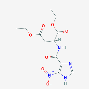 molecular formula C12H16N4O7 B6074883 diethyl N-[(5-nitro-1H-imidazol-4-yl)carbonyl]aspartate 