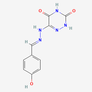 molecular formula C10H9N5O3 B6074890 4-hydroxybenzaldehyde (3,5-dioxo-2,3,4,5-tetrahydro-1,2,4-triazin-6-yl)hydrazone 