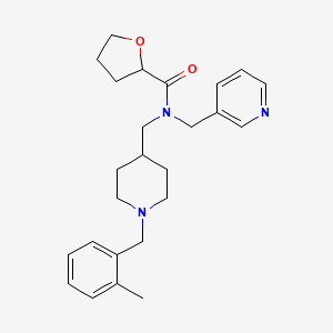 molecular formula C25H33N3O2 B6074903 N-{[1-(2-methylbenzyl)-4-piperidinyl]methyl}-N-(3-pyridinylmethyl)tetrahydro-2-furancarboxamide 