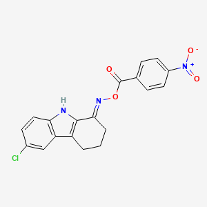 molecular formula C19H14ClN3O4 B6074911 6-chloro-2,3,4,9-tetrahydro-1H-carbazol-1-one O-(4-nitrobenzoyl)oxime 