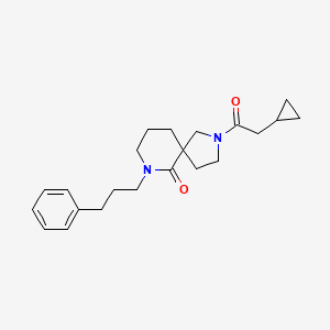 molecular formula C22H30N2O2 B6074919 2-(cyclopropylacetyl)-7-(3-phenylpropyl)-2,7-diazaspiro[4.5]decan-6-one 