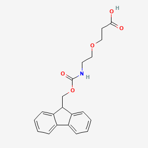 molecular formula C20H21NO5 B607493 3-(2-((((9H-芴-9-基)甲氧羰基)氨基)乙氧基)丙酸 CAS No. 1654740-73-4
