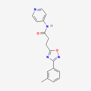 molecular formula C17H16N4O2 B6074930 3-[3-(3-methylphenyl)-1,2,4-oxadiazol-5-yl]-N-4-pyridinylpropanamide 