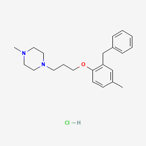 molecular formula C22H31ClN2O B6074954 1-[3-(2-benzyl-4-methylphenoxy)propyl]-4-methylpiperazine hydrochloride 