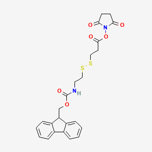 molecular formula C24H24N2O6S2 B607498 Fmoc-NH-乙基-SS-丙酸 NHS 酯 CAS No. 2128735-23-7