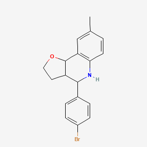 molecular formula C18H18BrNO B6074980 4-(4-bromophenyl)-8-methyl-2,3,3a,4,5,9b-hexahydrofuro[3,2-c]quinoline 