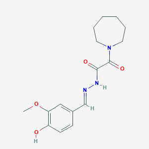 molecular formula C16H21N3O4 B6074993 2-(1-azepanyl)-N'-(4-hydroxy-3-methoxybenzylidene)-2-oxoacetohydrazide 