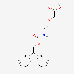 molecular formula C19H19NO5 B607500 2-(2-((((9H-芴-9-基)甲氧羰基)氨基)乙氧基)乙酸 CAS No. 260367-12-2