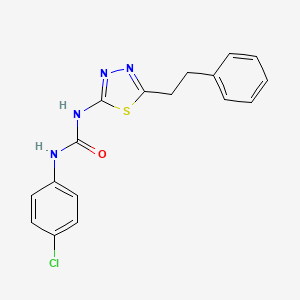 molecular formula C17H15ClN4OS B6075002 N-(4-chlorophenyl)-N'-[5-(2-phenylethyl)-1,3,4-thiadiazol-2-yl]urea 
