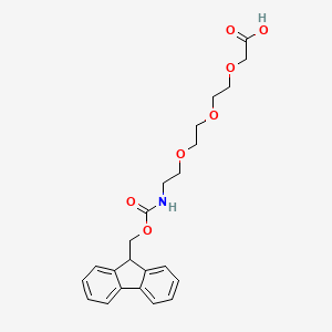 molecular formula C23H27NO7 B607501 Fmoc-NH-PEG3-CH2COOH CAS No. 139338-72-0