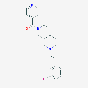 N-ethyl-N-({1-[2-(3-fluorophenyl)ethyl]-3-piperidinyl}methyl)isonicotinamide