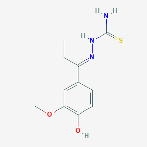 molecular formula C11H15N3O2S B6075056 1-(4-hydroxy-3-methoxyphenyl)-1-propanone thiosemicarbazone 