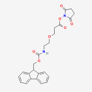 molecular formula C24H24N2O7 B607508 Fmoc-PEG1-NHS ester CAS No. 1807521-05-6