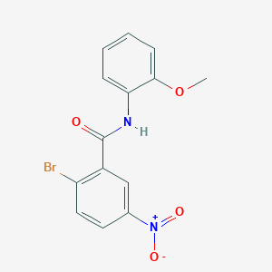 molecular formula C14H11BrN2O4 B6075084 2-bromo-N-(2-methoxyphenyl)-5-nitrobenzamide 