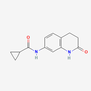 molecular formula C13H14N2O2 B6075113 N-(2-oxo-1,2,3,4-tetrahydroquinolin-7-yl)cyclopropanecarboxamide 