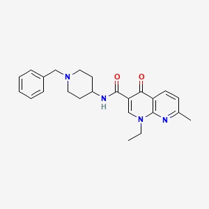 molecular formula C24H28N4O2 B6075117 N-(1-benzyl-4-piperidinyl)-1-ethyl-7-methyl-4-oxo-1,4-dihydro-1,8-naphthyridine-3-carboxamide 