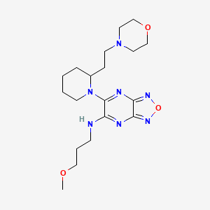 molecular formula C19H31N7O3 B6075125 N-(3-methoxypropyl)-6-{2-[2-(4-morpholinyl)ethyl]-1-piperidinyl}[1,2,5]oxadiazolo[3,4-b]pyrazin-5-amine 
