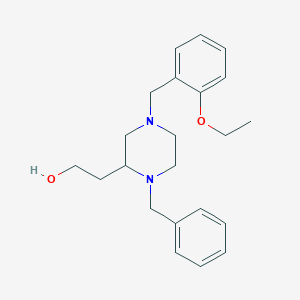 molecular formula C22H30N2O2 B6075130 2-[1-benzyl-4-(2-ethoxybenzyl)-2-piperazinyl]ethanol 
