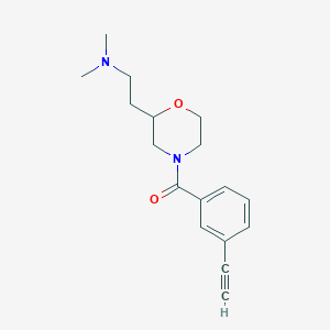 molecular formula C17H22N2O2 B6075138 2-[4-(3-ethynylbenzoyl)-2-morpholinyl]-N,N-dimethylethanamine 