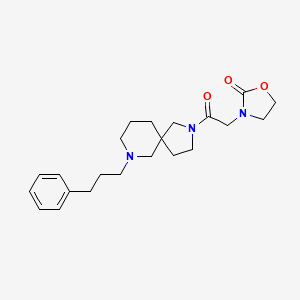 molecular formula C22H31N3O3 B6075161 3-{2-oxo-2-[7-(3-phenylpropyl)-2,7-diazaspiro[4.5]dec-2-yl]ethyl}-1,3-oxazolidin-2-one 