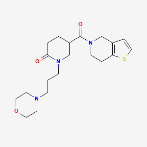 molecular formula C20H29N3O3S B6075173 5-(6,7-dihydrothieno[3,2-c]pyridin-5(4H)-ylcarbonyl)-1-[3-(4-morpholinyl)propyl]-2-piperidinone 
