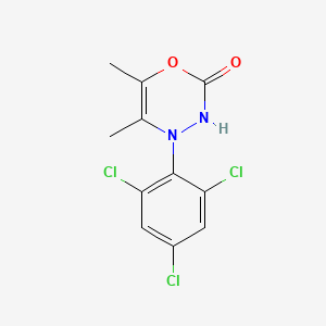 molecular formula C11H9Cl3N2O2 B6075196 5,6-dimethyl-4-(2,4,6-trichlorophenyl)-3,4-dihydro-2H-1,3,4-oxadiazin-2-one 