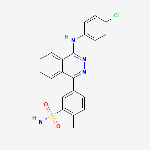 molecular formula C22H19ClN4O2S B6075210 5-{4-[(4-chlorophenyl)amino]-1-phthalazinyl}-N,2-dimethylbenzenesulfonamide 