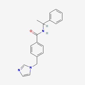 molecular formula C19H19N3O B6075218 4-(1H-imidazol-1-ylmethyl)-N-(1-phenylethyl)benzamide 