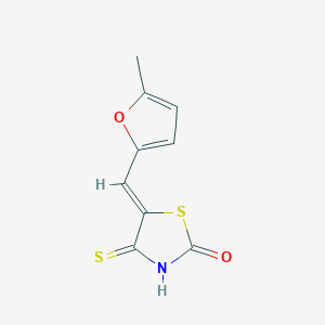 molecular formula C9H7NO2S2 B6075230 5-[(5-methyl-2-furyl)methylene]-4-thioxo-1,3-thiazolidin-2-one 