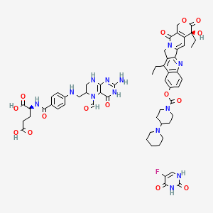 molecular formula C57H64FN13O15 B607524 FOLFIRI方案 CAS No. 1000669-05-5