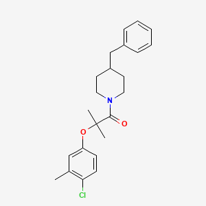 molecular formula C23H28ClNO2 B6075249 4-benzyl-1-[2-(4-chloro-3-methylphenoxy)-2-methylpropanoyl]piperidine 